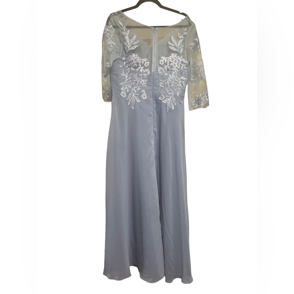 NWT Elegant Lace Overlay Blue Formal Dress - Picture 2 of 10